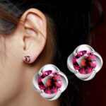 925 Sterling silver AMETHYST STONE STUDD TOPS for Girls...