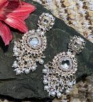 SATRANGI DESIGNER RAJPUTI KUNDAN EARRING Zircon Alloy H...