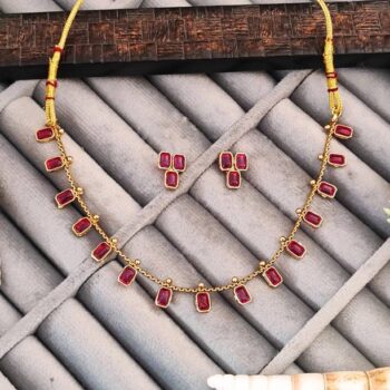 Metal Blue Jewel Set