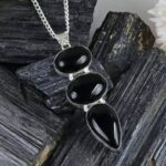 Healing Stone Pendant Natural Polly Crome Crystal Stone...