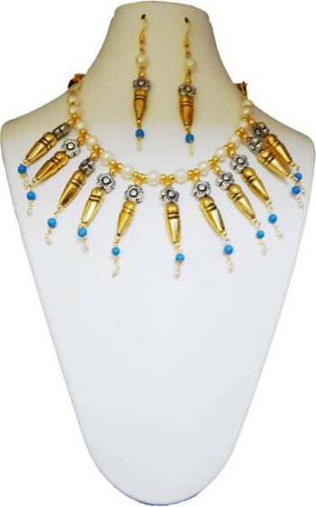 Brass Gold-plated White Jewel Set