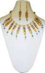 Brass Gold-plated White Jewel Set
