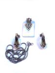 Metal, Stone, Plastic, Alloy Multicolor Jewel Set