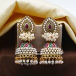 Stylish Fancy Party Wear Opal Alloy Drops & Danglers