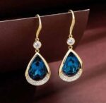 CUBIC ZIRCONIA AD EARRINGS FOR WOMEN, KOREAN EARRINGS, ...