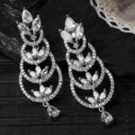 Crystal Swan Korean Earrings For Women Girls Trendy Wes...