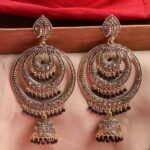 Stylish Round Earrings Fancy Party Wear For Girls And W...