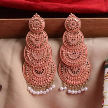 Traditonal Ethnic Studded Silver Platted Heavy Jhumka |...