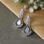 Traditional Maroon & Green Pearl-Studded Gold Earrings ...