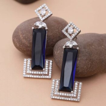 Trendy Silver Oxidised Monalisa Red Stone Upper Ear Ear...