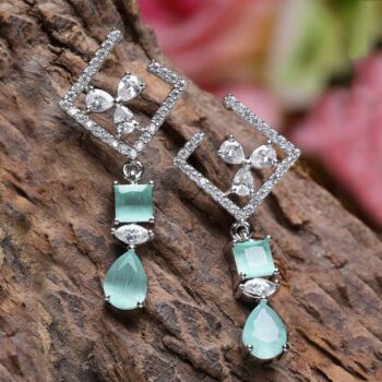 Trendy And Stylish Round Shaped Stone Changeable Earrin...