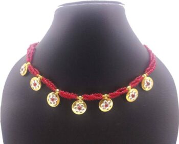 Emerald crystals 6 strands Stone Necklace
