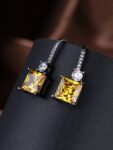 Black Pearls Half Hoop Korean Earrings For Women Girls ...