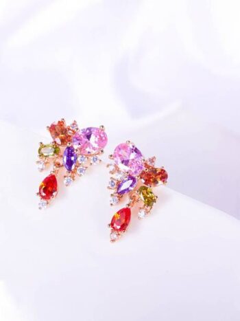 WHITE GOLD TRANDING BOLLYWOOD STYLE DROP & DANGLERS EAR...