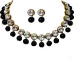 Alloy Silver, Maroon Jewel Set