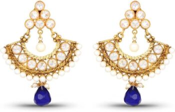 White American Diamond studded Handcrafted Teardrop Lay...