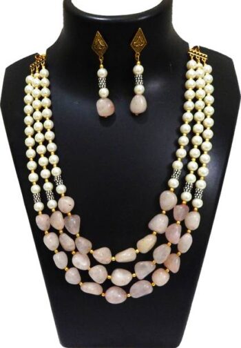 Brass, Alloy Rhodium Red Jewel Set