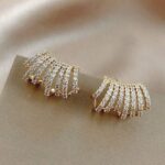 dazzling Daisy Drop n Dangler Korean earrings Zircon Al...
