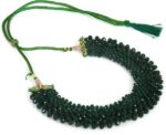 Exquisite Multi-Colored Stone Mala Necklace Onyx Gold-p...