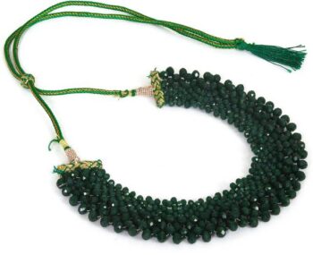 Exquisite Multi-Colored Stone Mala Necklace Onyx Gold-p...