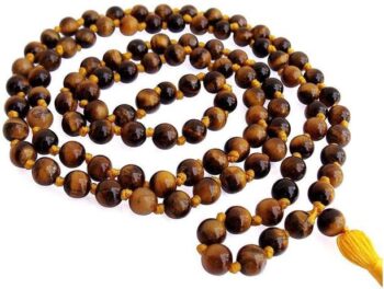 Natural Pyrite 6 mm 108 Round Beads Mala/Necklace 660 m...