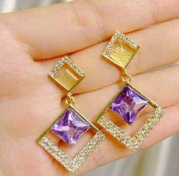 Gold Plated Water Drop Décor Drop Earrings For Women & ...