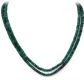 Emerald Green Onyx Gemstone Beads 2 Layer Green Colour ...
