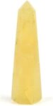 TOI SHOP Yellow Natural Agate Stone Healing Obelisk Tower Point Wand. for Reiki, Crystal Healing, Fangshui, Vastu Chakra, Meditation, Gifting and Home Decor.(Yellow, 3”in)