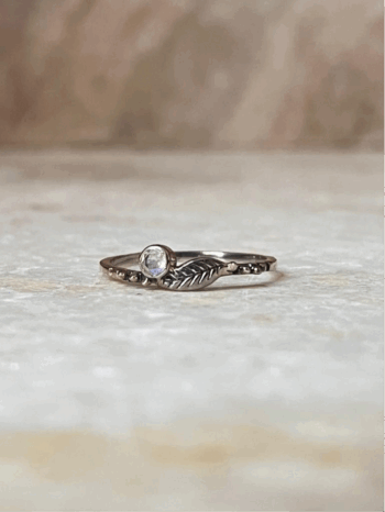 Moonstone Dainty Forest 925 Sterling Silver Ring