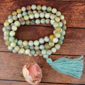 Amazonite 8 mm 108 Round Bead Mala