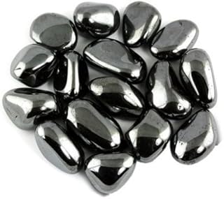 Healing Crystals India Bulk Tumbled Hematite Stones from Brazil Polished Natural for Reiki Crystal Healing Wholesale Lot, Large, 0.5" L x 0.5" H x 0.5" W, 500 grams