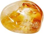 Shubhanjali Reiki Healing Citrine Crystal Single Tumble Stone Raw Citrine Stone Tumble Gemstone Pebble for Aquarium Home Decorative Garden Table Vastu Correction 1 ps Yellow