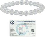 Reiki Crystal Products Natural Sphatik Certified Clear Quartz Bracelet Faceted Beads 8 Mm Crystal Stone Bracelet For Reiki Healing And Crystal Healing Stones (Color : Clear, Unisex Adult)