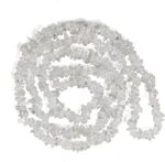 Reiki Crystal Products Natural Sphatik Clear Quartz Mala Chip Beads Original Crystal Stone Mala for Reiki Healing and Crystal Healing Stones (Color : Clear)