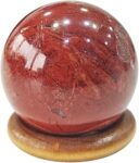 Shubhanjali Feng Shui Red Jasper Crystal Ball for Vastu 200-250 Gm Natural Red Jasper Stone Ball for Reiki Healing Crystal Healing Energy Positive Energy