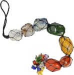 Reiki Crystal Products Reiki Healing and Crystal Healing Natural 7 Chakra Tumble Stone with Crystal Chip Beads for Car Hanging and Door Hanging 22.8 cm (9 inch), Standard, Multicolour