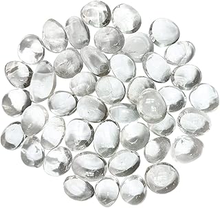 Vastu Vardan Crystal Clear Quartz Tumble Stone | 50 gm Tumbled Gemstones | Reiki Healing Stones | Home Decor Pebbles | Aquarium Gravel | Garden & Table Decor