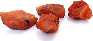 Reiki Crystal Products Natural Carnelian Rough Stone Carnelian Raw Stone Crystal Rough Stones for Reiki Healing and Crystal Healing Stones Pack of 100 Gram