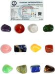 Reiki Crystal Products Certified 12 Chakra Tumble Kit Natural Crystal Tumble Stone Sets Energized by Experienced Reiki Healing Grandmaster