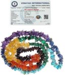 Reiki Crystal Products Men Certified 7 Chakra Mala/Necklace Natural Crystal Stone Chip Bead Mala For Reiki Healing And Crystal Healing Stone (Color : Multi)