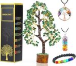 HindCraft Green Aventurine Crystal Tree - Good Luck Showpiece - Home Decor Items - Handmade Gemstone Tree - Crystal Gifts - Stone Tree - Crystals Decoration Gift Item -10-12 Inch