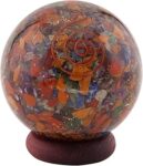 Healing Crystals India Traditional Natural Gemstone Sphere Ball Reiki Aura Balancing Metaphysical Yoga Meditation Energy Generator, 50-60MM (Orgone Chakra)