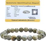 Crystal Heaven Labradorite Bracelet For Women Men With Healing Crystal And Reiki Stone - Beautiful Gemstone Faceted Beaded Bracelet For Balance, Harmony & Positive Energy