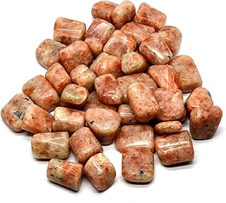 Healing Crystals India Yoga Meditation Reiki Precious Sunstone Gemstone Tumble, 1/2 lbs