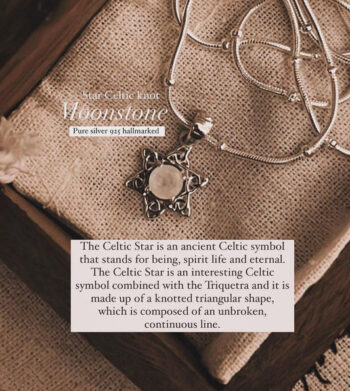 Moonstone Small Celtic Knot 925 Sterling Silver Pendant
