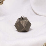 Pyrite 3d hexagonal Pendant  (Without Chain)