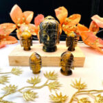 Tiger Eye Buddha Head