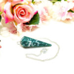 Tree Agate Cone Shaped Pendulum