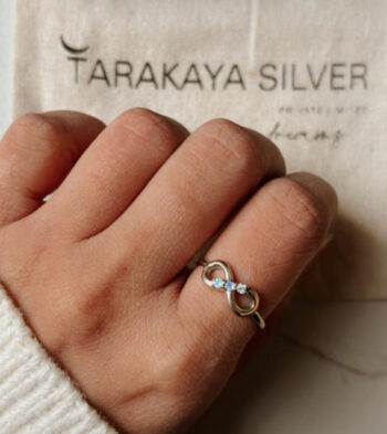 Moonstone Infinity 925 Sterling Silver Ring