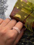 Rose Quartz Light Shade Crystal Band Ring